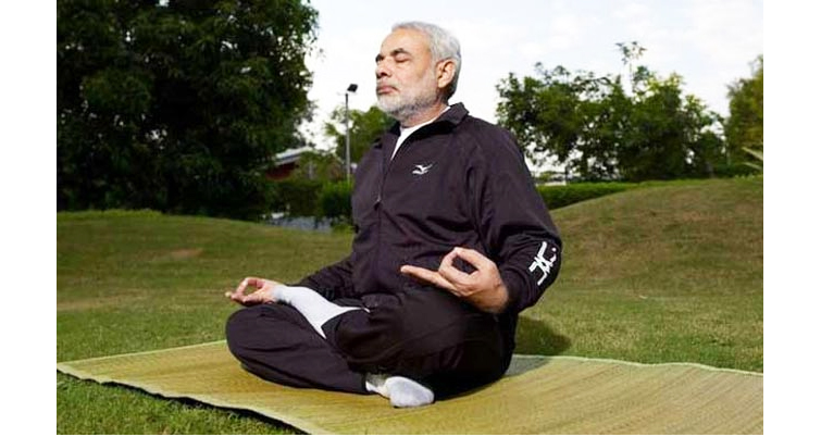 Narendra Modi Doing Yoga.