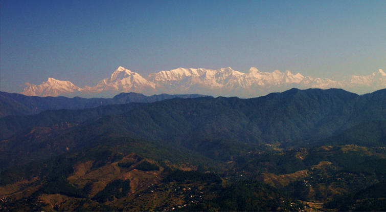 Himalayas View from Majkhali