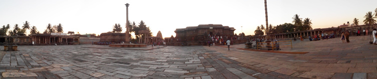 panaromic view belur temple