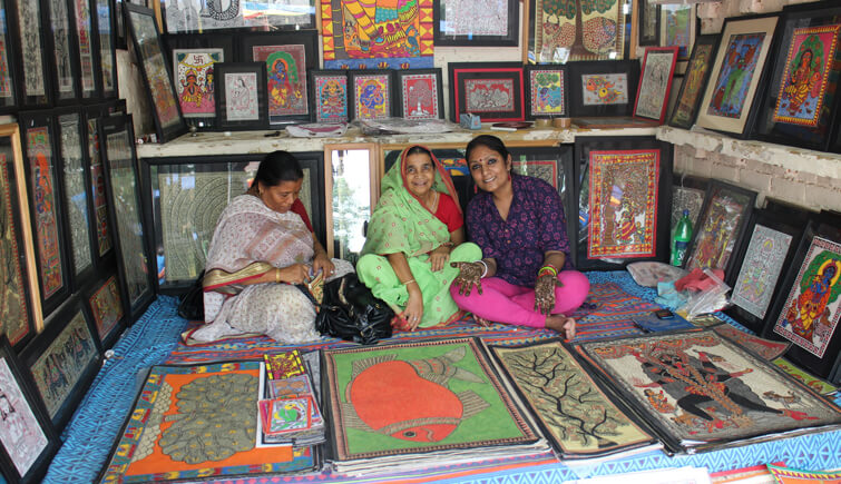 Madhubani Painting Shops in Madhubani Bihar