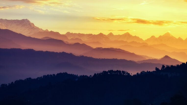 Kausani- Sunrise at Kausani