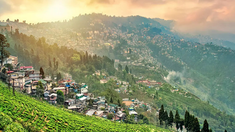 Northeast India terrains covered with hills