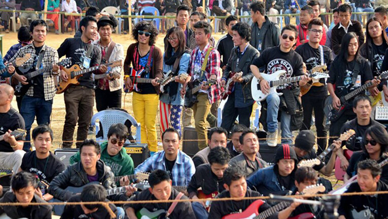 world’s largest electric guitar ensemble, Nagaland