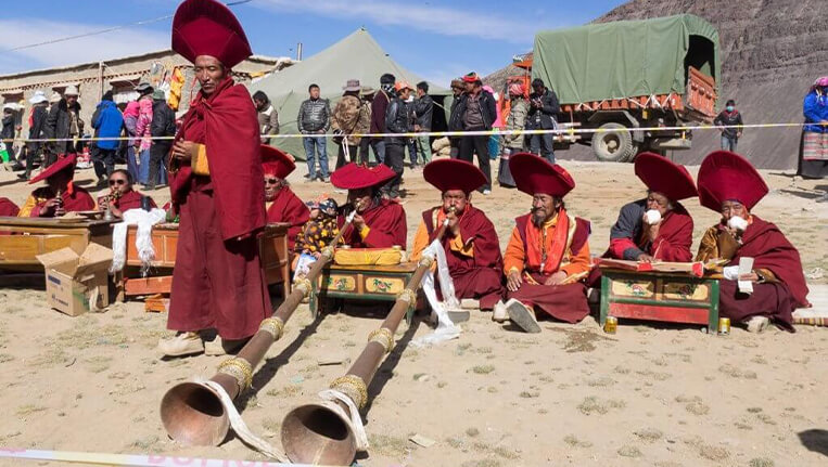 Monk Rituals at Saga Dawa Festival