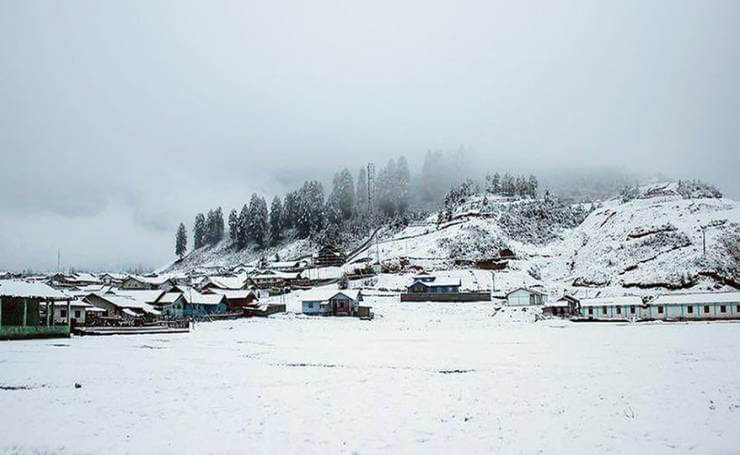 Mechuka Arunachal in Winters