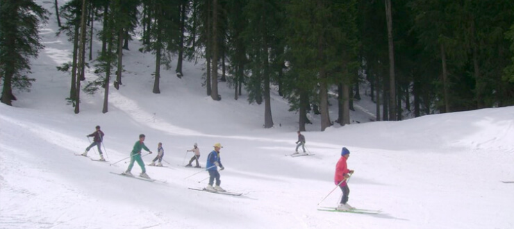 Skiing in Narkanda Himachal