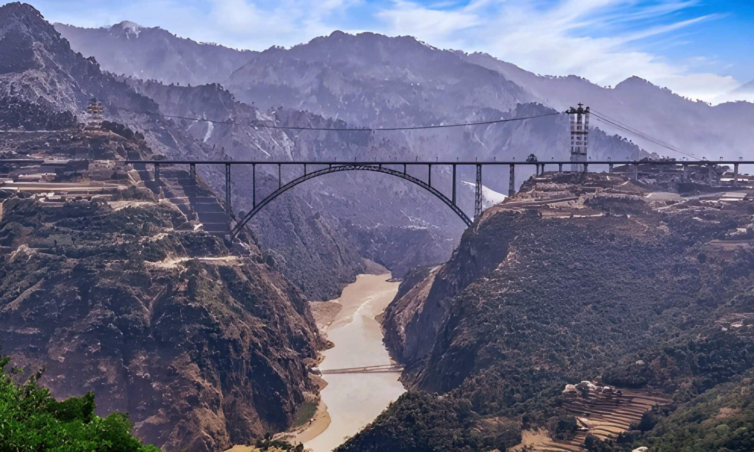 Chenab Rail Bridge Jammu Kashmir