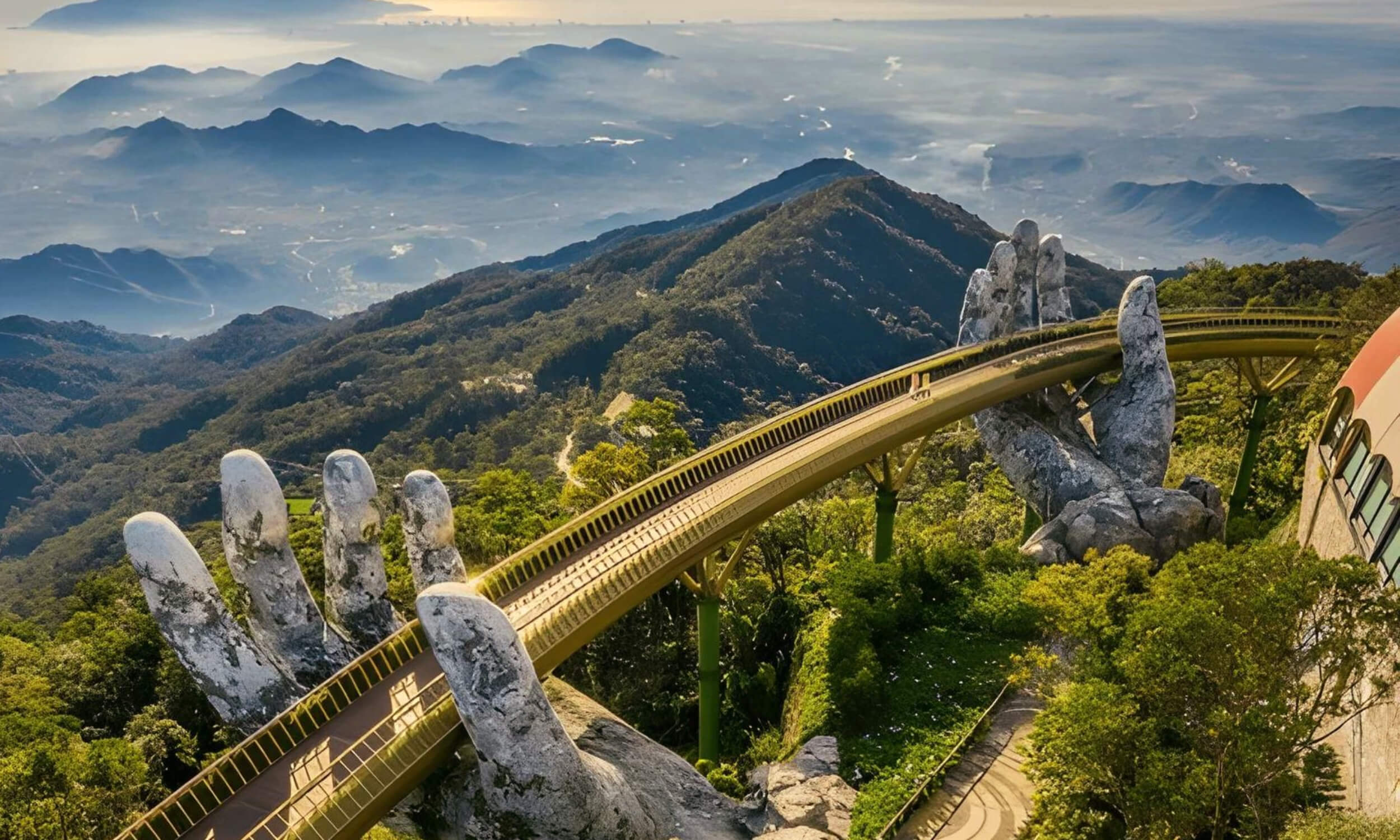Cau Vang Bridge- Golden Bridge Vietnam