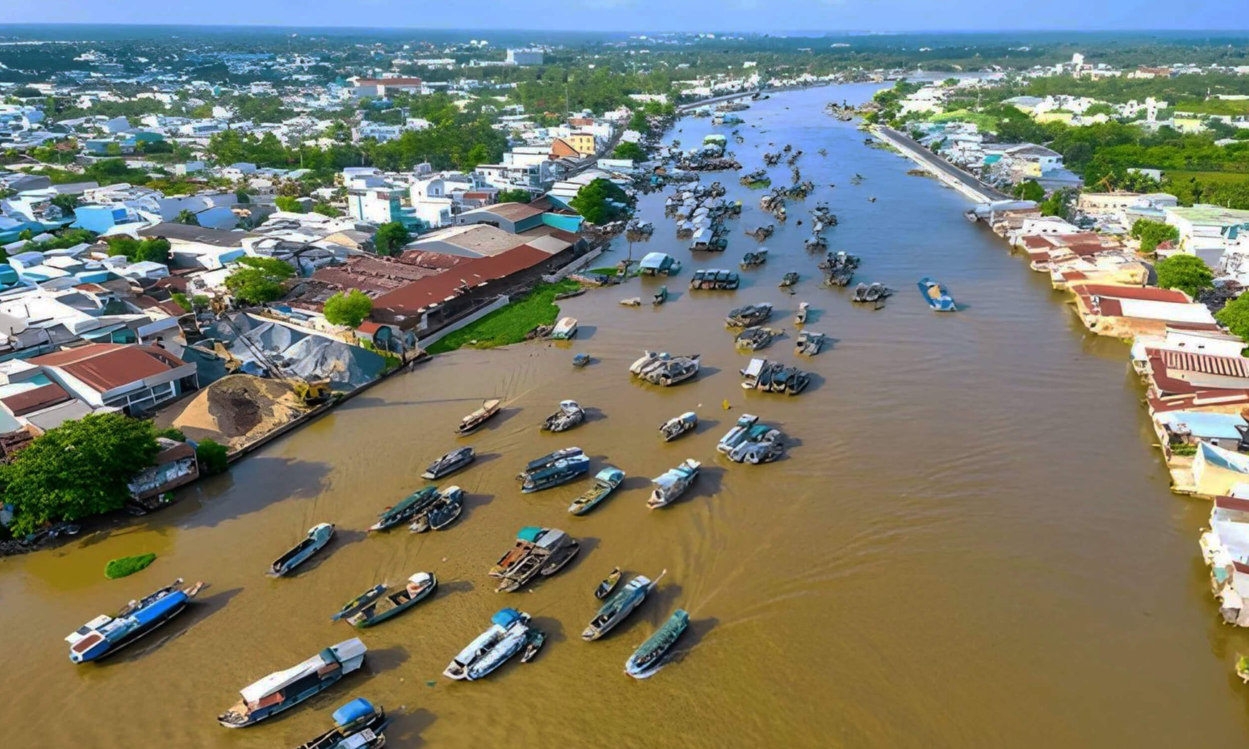 Floating Markets at Mekong Delta Vietnam