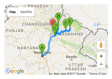 Gangotri Tourist Map
