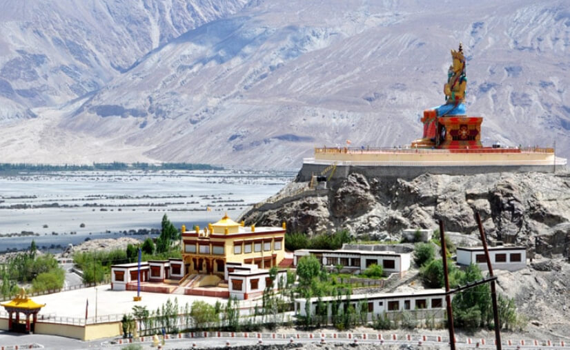 Diskit Monastery in Nubra Valley, Ladakh, India